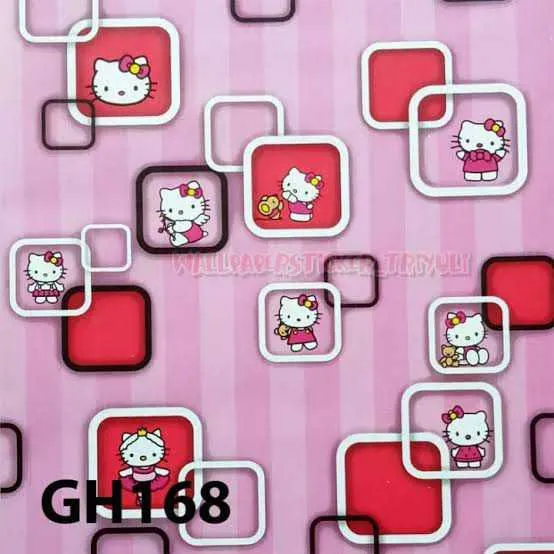 stiker wallpaper dinding motif hello kitty Lazada Indonesia