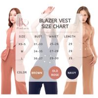 Pimkarn At work :Blazer Vest -เบลเซอร์แขนกุด(Old Rose) สีโอลโรส