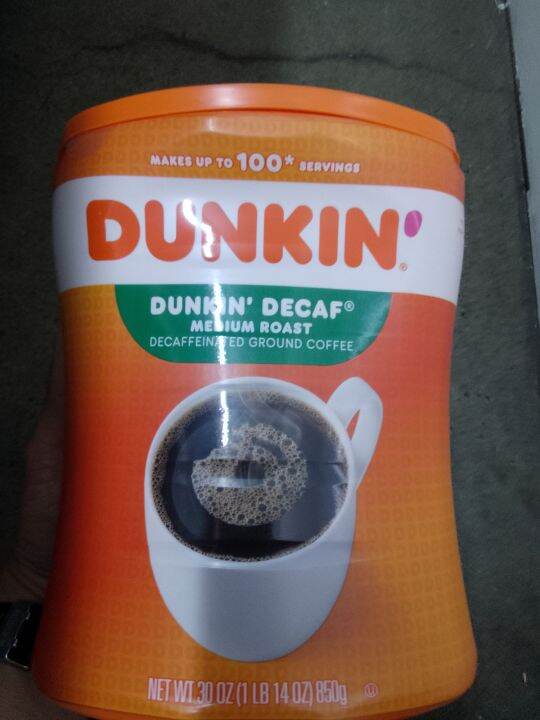 DUNKIN DONUTS DECAFFEINATED GROUND COFFEE 850g made ind USA Lazada PH