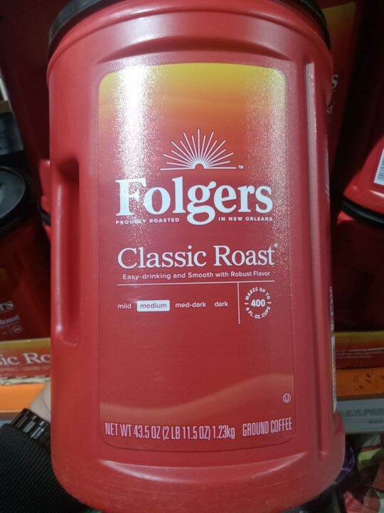 FOLGERS CLASSIC ROAST GROUND COFFEE 1.23KG (USA) 28214 | Lazada PH