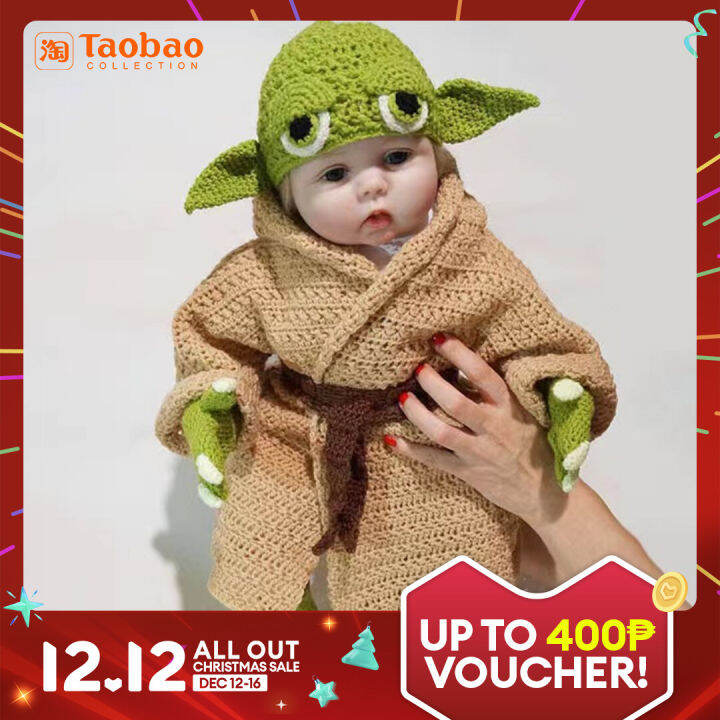 Fashion Halloween Dress Yoda Baby Hundred Days Photography Costume Yoda