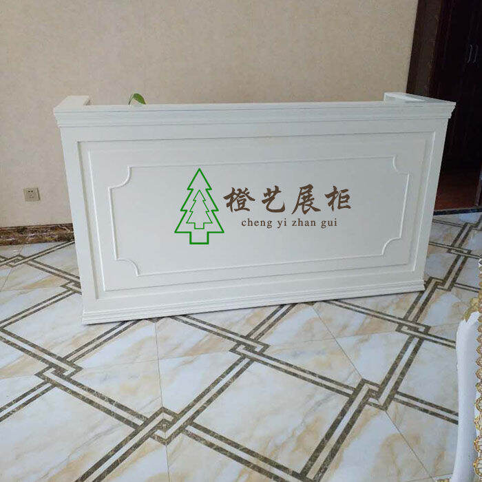 EuropeanStyle Cashier Desk Clothing Store Cashier Desk Bar Counter Table White Baking Varnish