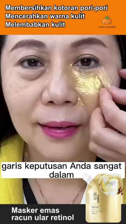 HUNMUI GOLD Retinol Masker Wajah Peel Off Mask - Masker Telur Anti ...