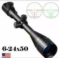 Bushnell 6-24X50 AOE มีไฟ 2 ปรับหลาหน้า (แถมขาจับ11มิล แถมระดับน้ำตั้งกล้อง ) สินค้าดีมีคุณภาพ AAA