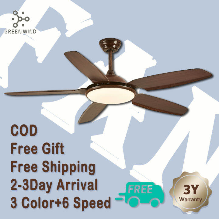 GREEN WIND 42 52 Inch Classical Industrial Ceiling Fan with LED Lights Modern with Remote