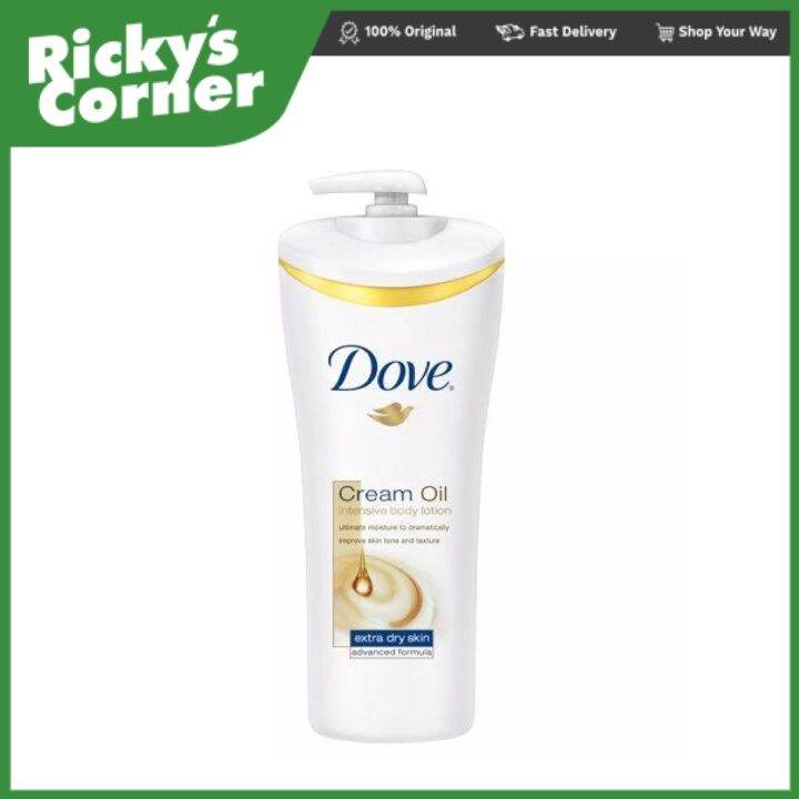 dove cream oil intensive body lotion 400 ml extra dry skin formula
