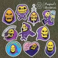 ʕ •ᴥ•ʔ ✿ พร้อมส่ง : เข็มกลัดเซ็ทปีศาจหัวกระโหลกผ้าคลุมสีม่วง | Purple Blanket Skull Evil Enamel Brooch Pin Set.