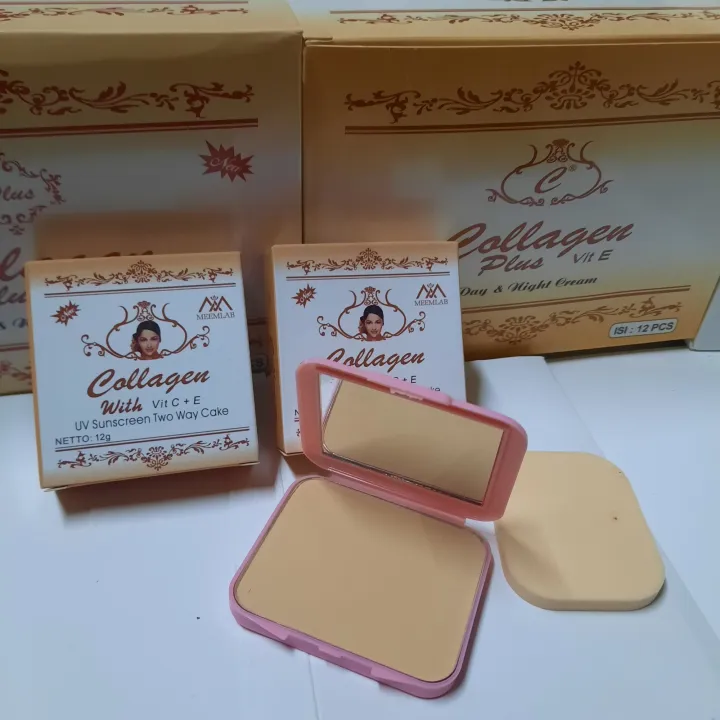 Refill bedak collagen whit vit. c dan e | Lazada Indonesia