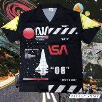 ✨เสื้อเชิ๊ตผู้ชายทรงโอเวอร์ไซส์ผ้านิ่มใส่สบาย ลายNasa2  มีลายทั้งหน้าและหลัง สินค้าพร้อมส่ง✨