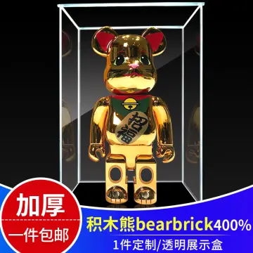 70cm Bearbrick 1000% Plating Lucky Cat Building Blocks Bear Action Figure  Collectable Model Doll