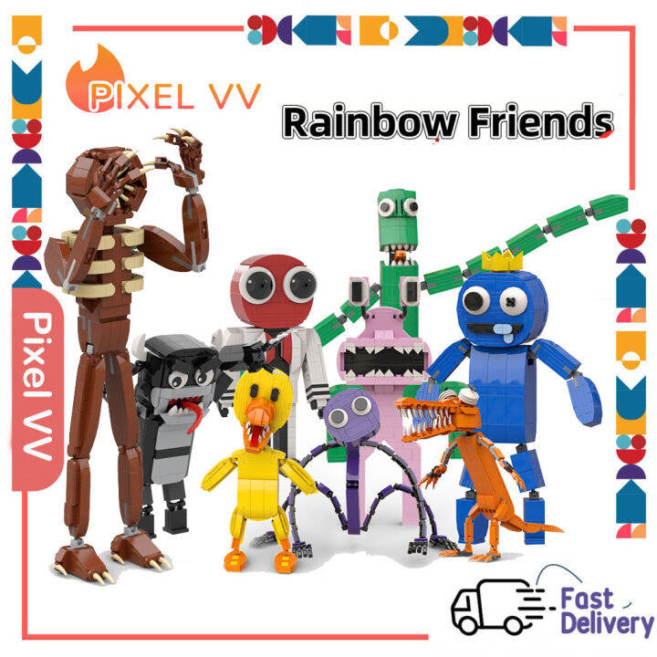 Rainbow Friends Minifigures Building Block Robloxs Assembled