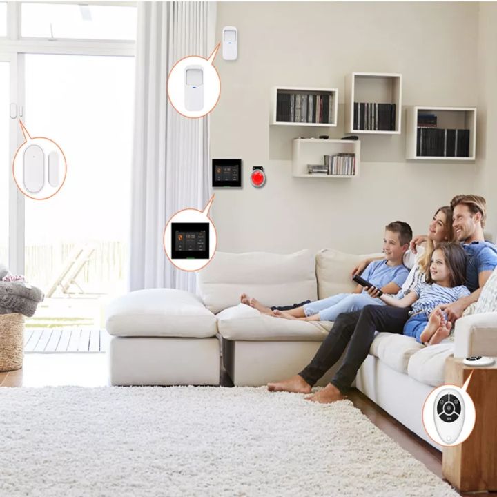 ระบบกันขโมยบ้านคุณภาพสูง-ใช้งานง่าย-รองรับ-4g-wifi-แจ้งเตือนผ่านแอพ-tuya-smart-gsm-alarm-system