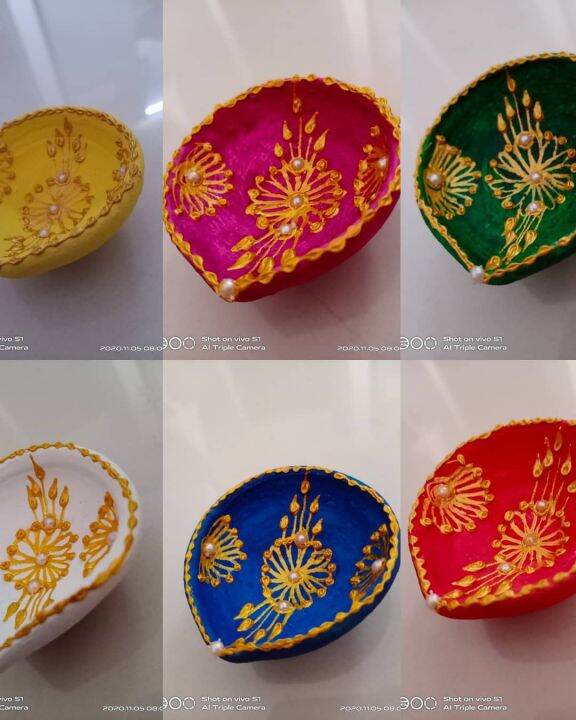 Clay Oil Lamp Design (12 pieces) Lazada