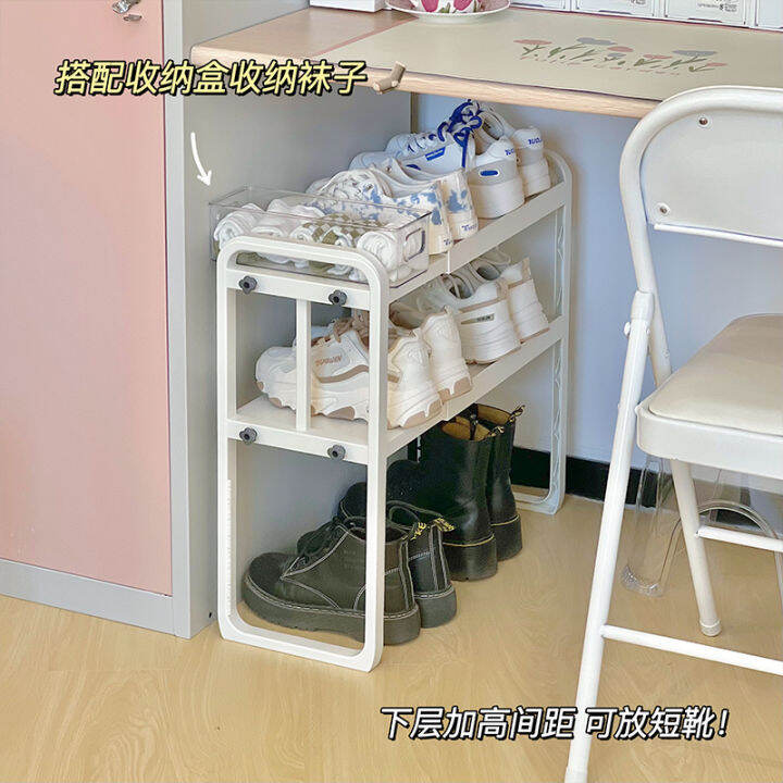 underTable Shoe Rack Dormitory Small Retractable InstallationFree