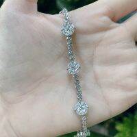 Titapa jewelry สร้อยข้อมือเพชรปริ๊นเซสประกบมาคีสลับเพชรกลมฝังหุ้มสวยมากเพชรวิ้งๆทุกเม็ดมาใหม่งานปราณีตละเอียดมากคัดเพชรทุกเม็ดน้ำลึกเหลี่ยมH&amp;Aเพชรเล่นไฟระยิบระยับตัวเรือนมีน้ำหนักแข็งแรงใส่ได้ทุกวันทุกโอกาสโดดเด่นเรียบหรูแบบยอดนิยมดีไซน์ทันสมัยแนะนำขายดี