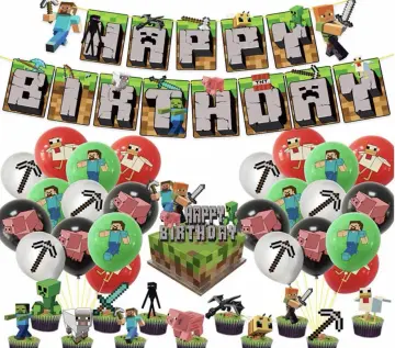 FREE Minecraft Banner & Toppers - Baby Shower Ideas - Themes  Minecraft  banners, Minecraft birthday party, Minecraft birthday