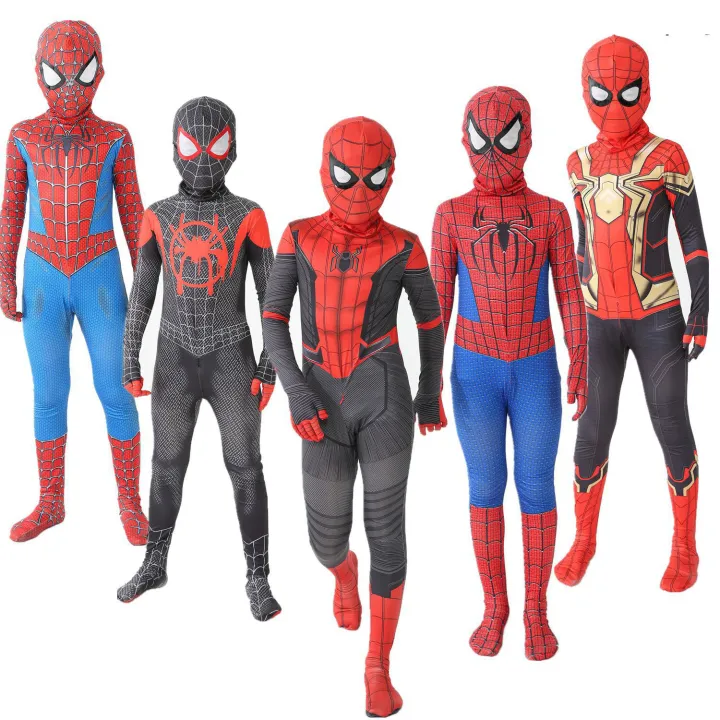 Cosplay Spiderman Costume for Kids/Adults spiderman costume Superhero ...