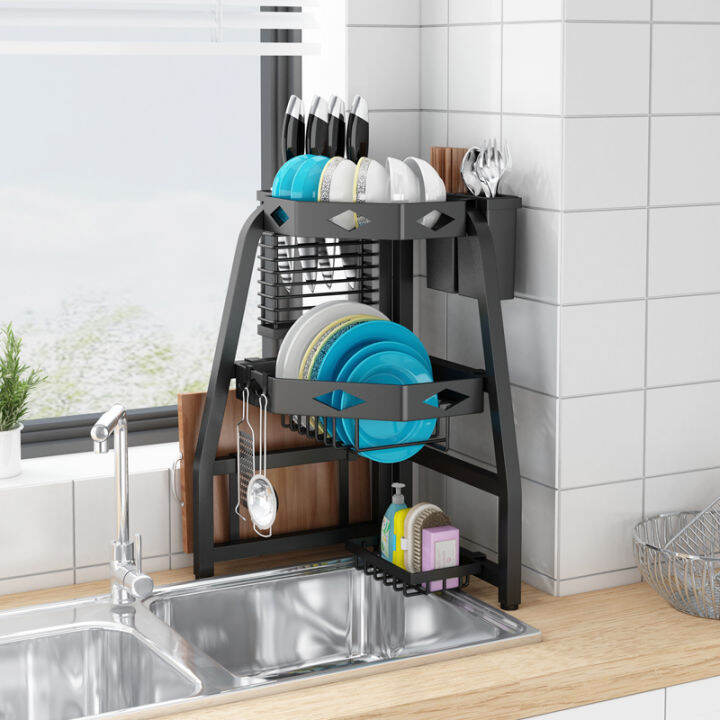 Sink Corner Storage Rack Kitchen MultiFunctional Scullery Side Corner