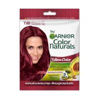 การ์นิเย่ คัลเลอร์ แนทเชอรัลส์ 7.65 สีแดงราสเบอร์รี่ | Garnier Color Naturals 7.65 Raspberry Red (ยาย้อมผม,Garnier Hair Color)