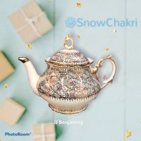 ❄️Snow Chakri Tea/coffee set handpainted by JJ Benjarong ชุดเซ็ตชากาแฟเบญจรงค์ลาย ❄️ Snow Chakri