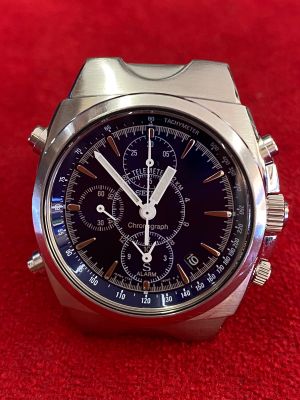 SEIKO Chronograph Quartz ตัวเรือนสแตนเลส จับเวลา นาฬิกาปลุก นาฬิกาผู้ชาย มือสองของแท้