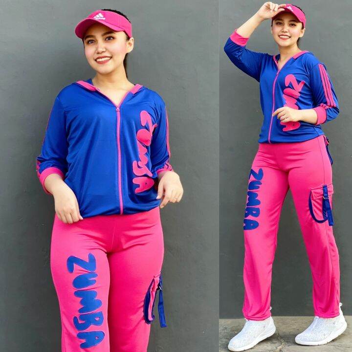Baju Senam Aerobic Zumba Gym Fitness Olahraga Panjang Hijab Muslim Set