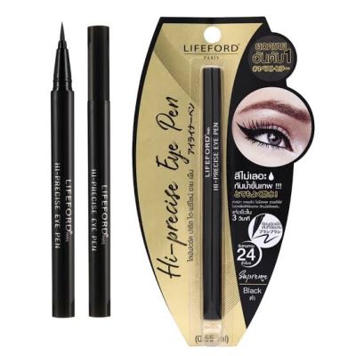 อายไลน์เนอร์ Lifeford Eyeliner Hi-Precise Eye Pen สูตรกันน้ำ ชนิดปลายพู่กัน (สีดำ)