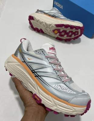 Hoka One One Mafate Speed 2 Trail Running Shoes (size37-45) White Ice Flow รองเท้าวิ่งผู้ชาย รองเท้าวิ่งผู้หญิ