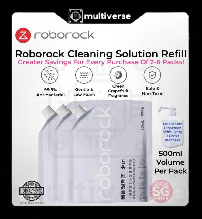 Official Roborock® floor cleaning solution, Compatible with the