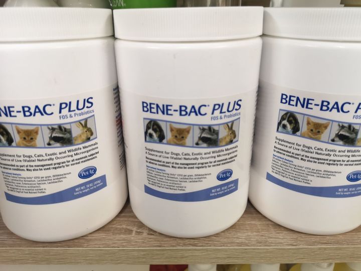 bene-bac-plus-fos-amp-probiotics-454g-ชนิดผง-สำหรับสัตว์-เลี้ยง-exp-09-2022