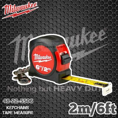 ตลับเมตรพวงกุญแจ มิลวอกกี้ 2m/6ft Milwaukee Keychain Tape Measure 2m/6ft (48-22-5506)