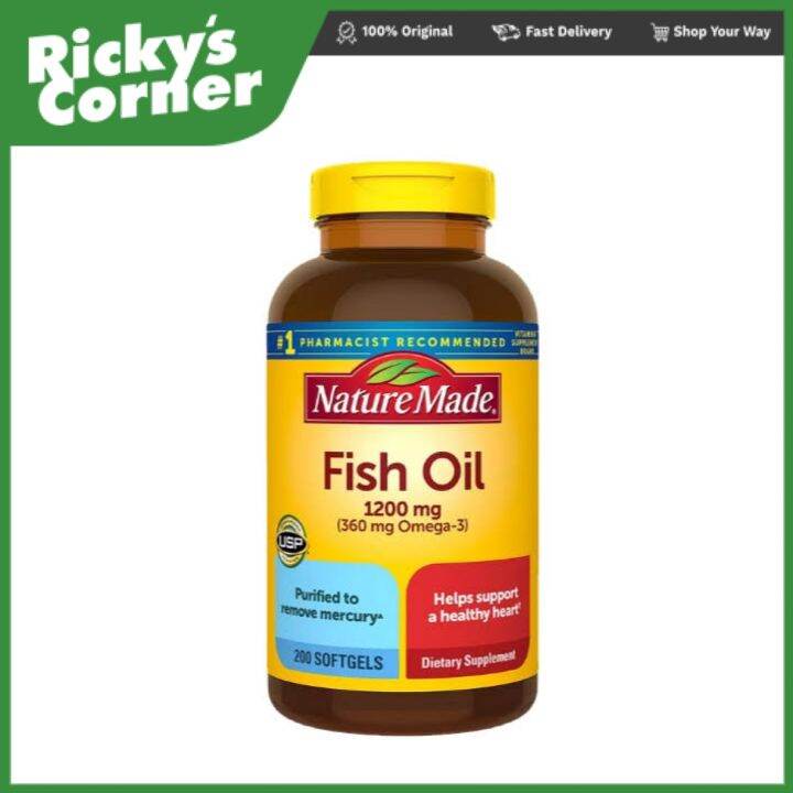 nature made fish oil 1200 mg 200 softgels Lazada PH