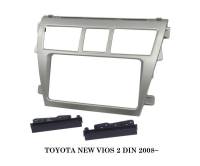 หน้ากากวิทยุ TOYOTA VIOS BELTA 2008-2012 สำหรับเปลี่ยนเครื่องเล่น ทั่วไปแบบ 2DIN7"_20CM.หรือ แบบ 18cm.  และสามารถใส่กับจอ android 7"