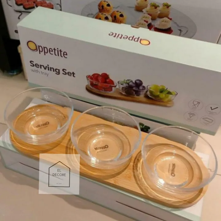 Informa serving set wadah saji dengan nampan kento appetite Lazada