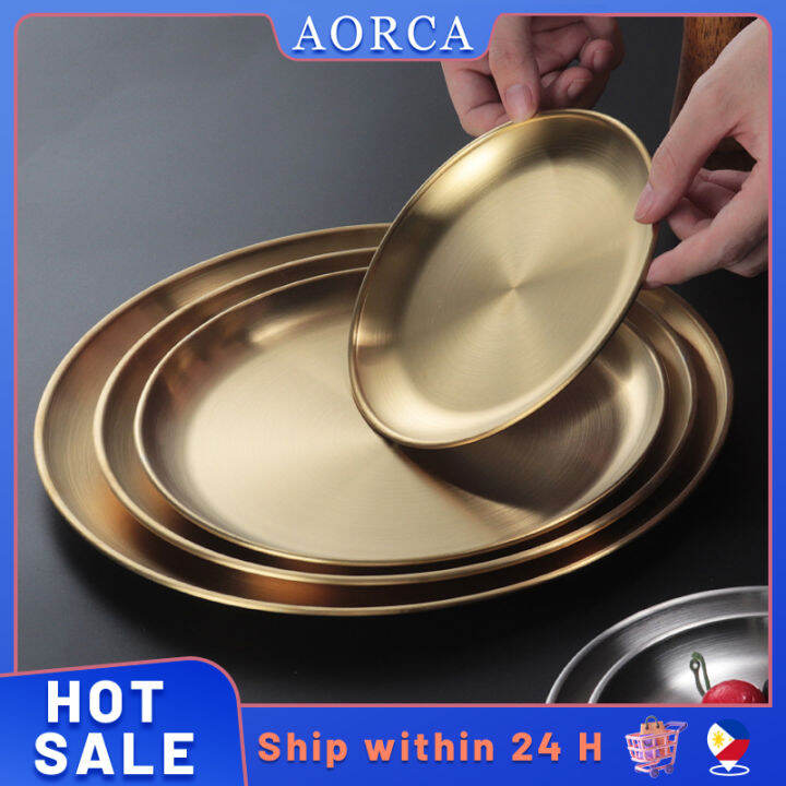 dinner-plates-gold-dining-plate-european-style-dinner-plates-serving