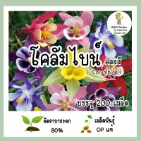 เมล็ดพันธุ์โคลัมไบน์ คละสี ( Columbine mix ) บรรจุ 200 เมล็ด สายพันธุ์ OP แท้