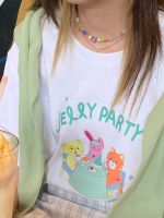 เสื้อยืด ทรง oversized รุ่น JELLY PARTY size m