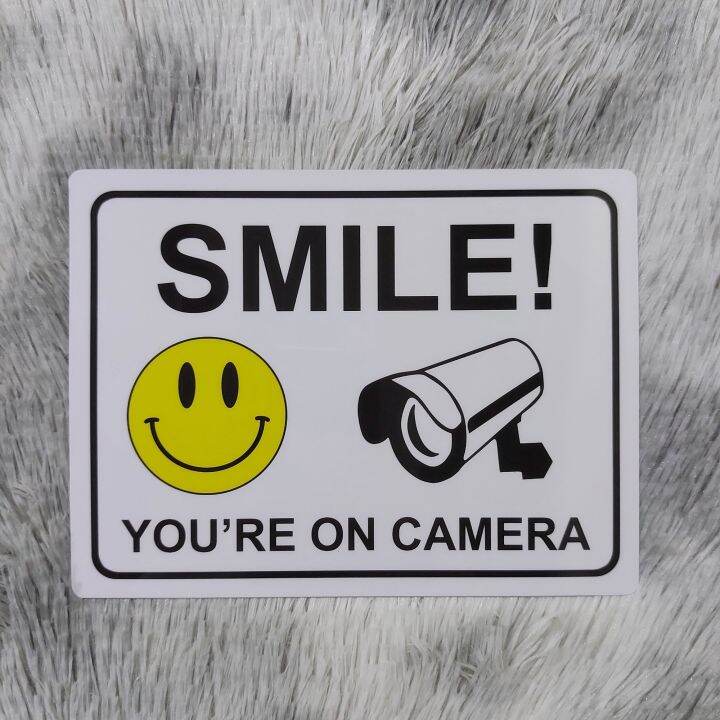 Smile Youre On Camera Pvc Signboard Lazada Ph 9155