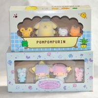 โมเดล ฟิกเกอร์ ของเล่น Sanrio Littletwinstar Pompompurin เคลือบกำมะหยี่ ซานริโอ้ Little Twin Star