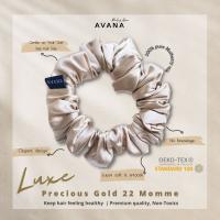 AVANA Luxe Mulberry Silk Scrunchies สี Precious Gold 22 Momme ยางรัดผมผ้าไหมถนอมเส้นผม