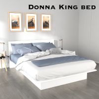 Tomato Home เตียง 6ฟุต Donna King bed เตียงนอน6ฟุต เตียงไม้ | เตียงมินิมอล Chic สวยหรูเรียบง่าย | รับนนได้ 300โล