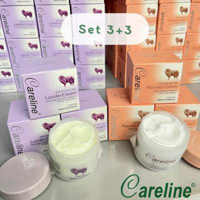 ครีมรกแกะออสเตรเลีย Careline Lanolin Cream และ Careline Placenta Cream 100ml (2 สูตร 6 กระปุก)