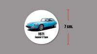 sticker pvc 1971 jaguar e type สติกเกอร์รถยนต์คลาสสิค จากัวร์ งานออฟเซ็ทแท้ pvc กันน้ำ กันแดด