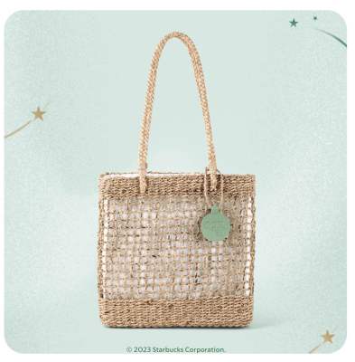 Starbucks 25th Anniversary Water Hyacinth Tote Bag กระเป๋าสานจากผักตบชวา ฉลองครบรอบ 25 ปีสตาร์บัคส์ไทยแลนด์