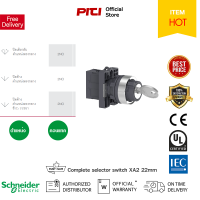 Schneider XA2 Complete selector switch สวิตซ์ซีเลคเตอร์ สวิตซ์กุญแจ 3 ตำแหน่ง ซีเลคเตอร์ ø 22 มม. แบบพลาสติก