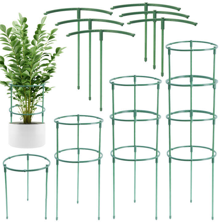 24pcs Plastic Plant Support Pile Frame Greenhouse Arrangement Semicircle Fixed Rod Indoor 2074