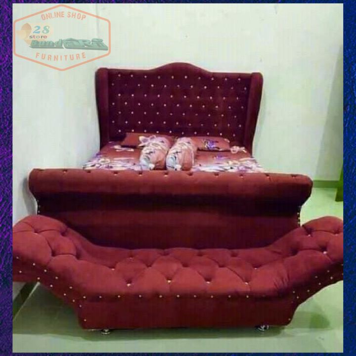 Divan Sandaran Plus Bench Sofa Beludru