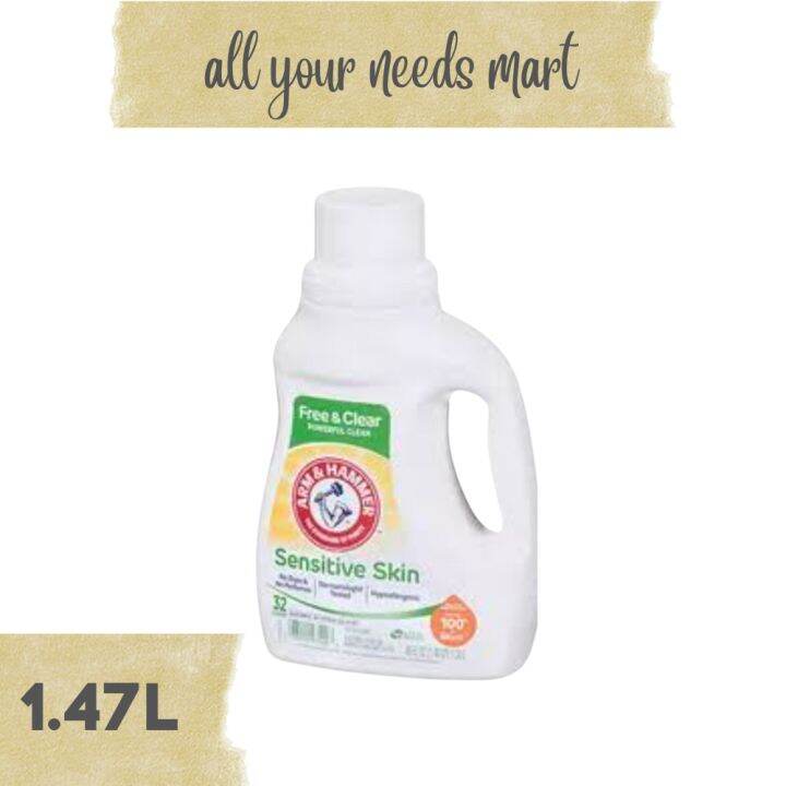 ARM & Hammer • Free Clear • Sensitive Skin • 100Loads Laudry detergent