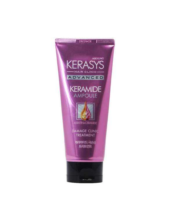 kerasys-keramide-damage-clinic-treatment-200ml-ทรีตเม้นต์ดูแลเส้นผมที่เปราะบาง-แตกปลาย-จากการดัด-ทำสี-กลิ่นหอม