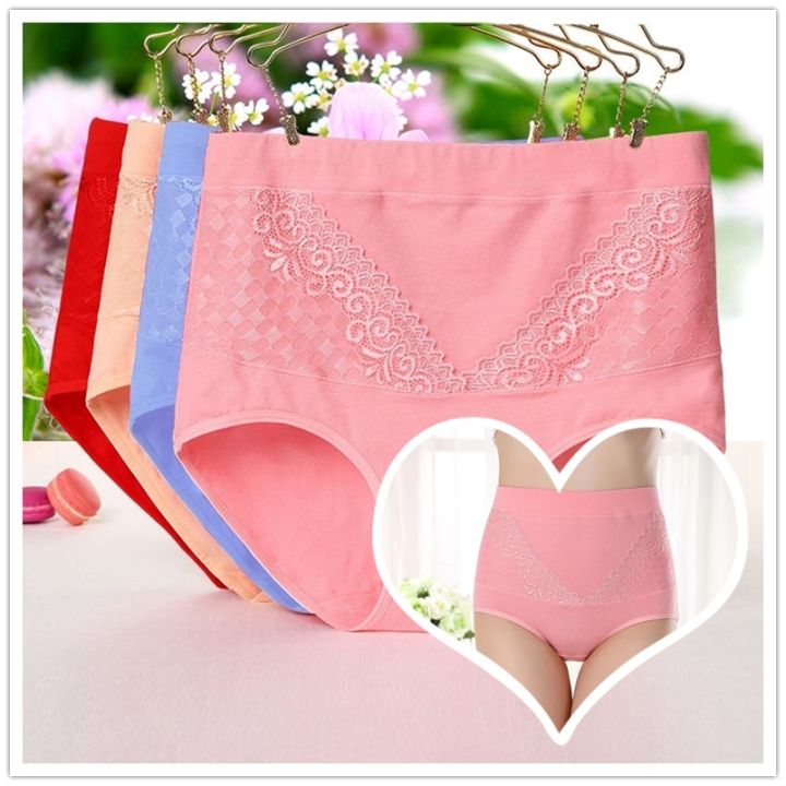 Women's Panties Cotton Breathable Mom Underwear Middle-Aged